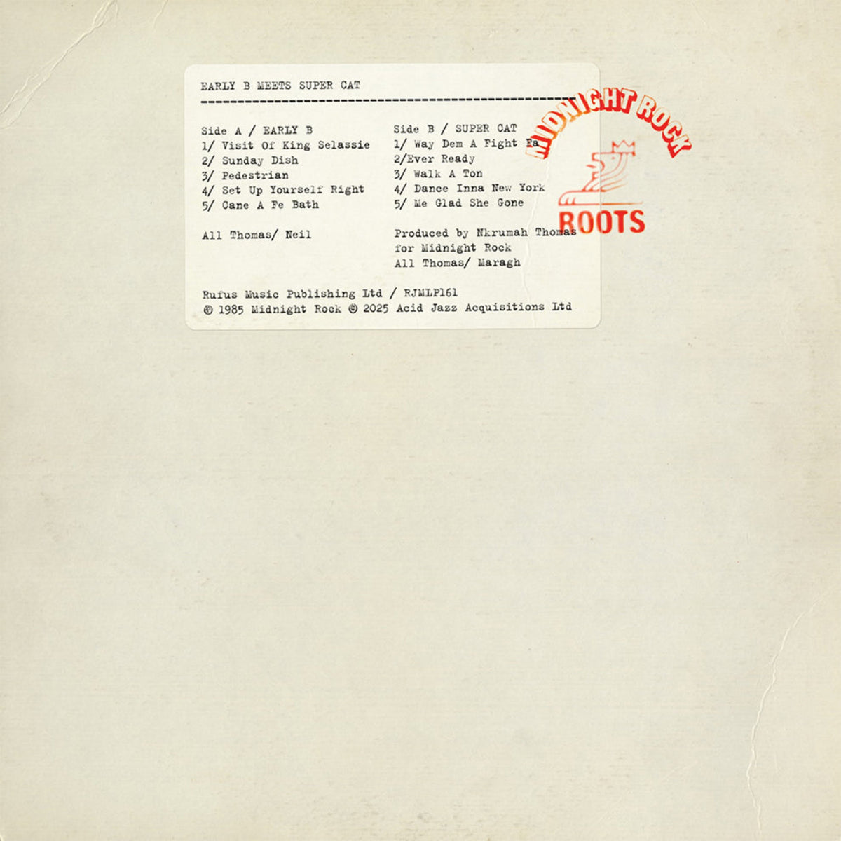 Early B & Super Cat: Early B Meets Super Cat (Vinyl LP)