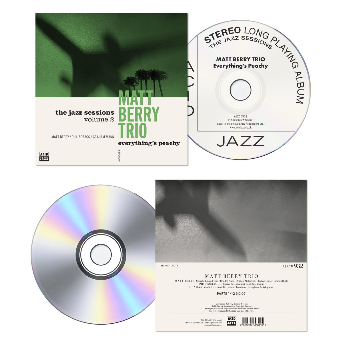 Pre-Order 26/06/26 - Matt Berry Trio: Everything's Peachy (CD)