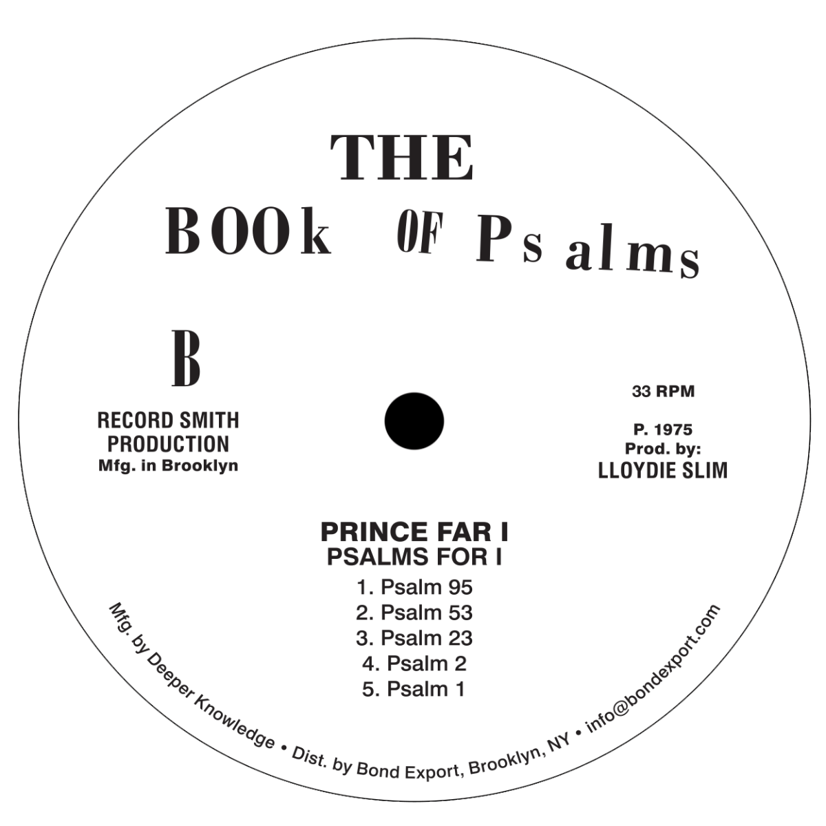 Prince Far I: Psalms For I (Vinyl LP)