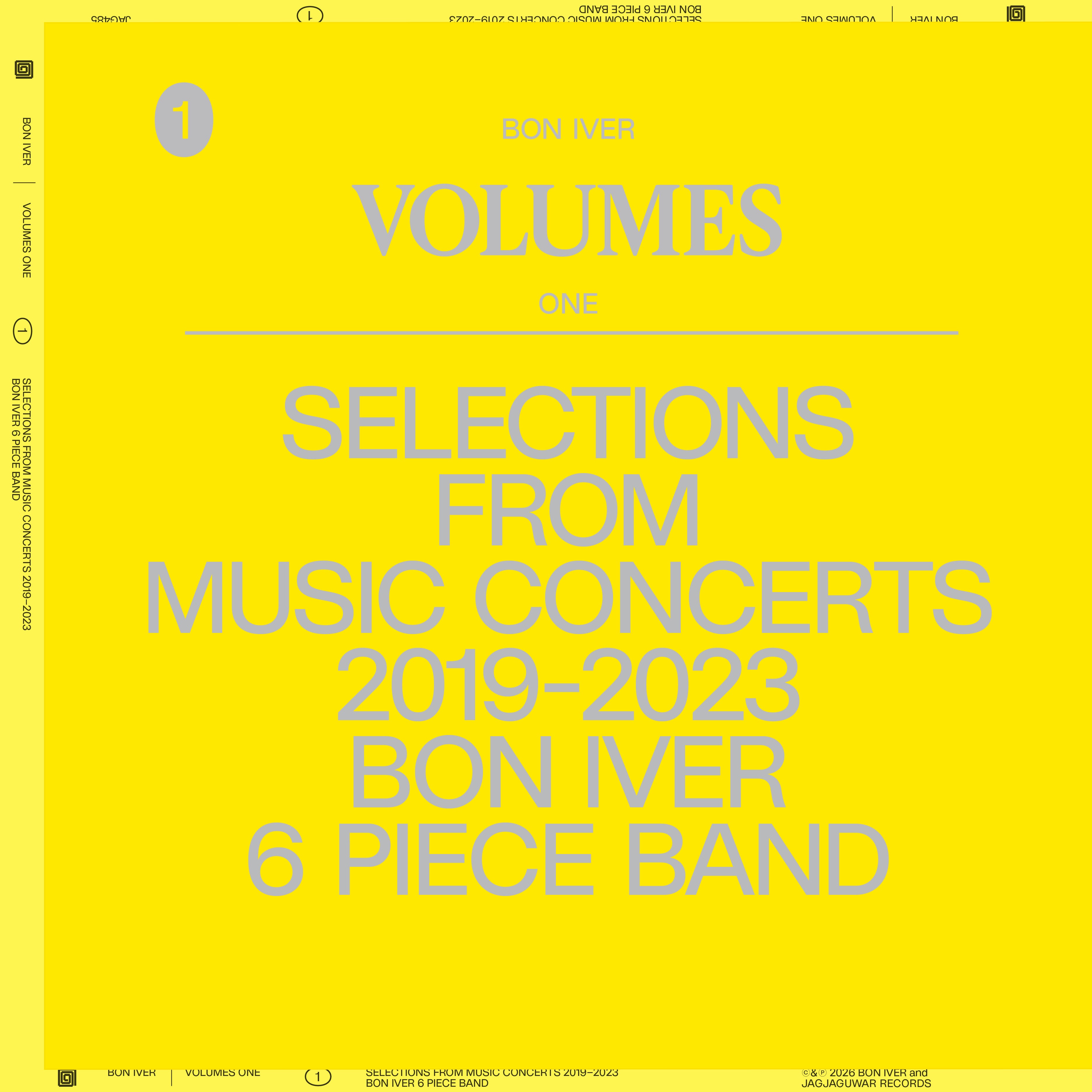 Pre-Order 03/04/26 - Bon Iver: Volumes - One - Selections from Music Concerts 2019–2023 Bon Iver 6 Piece Band (Vinyl LP)