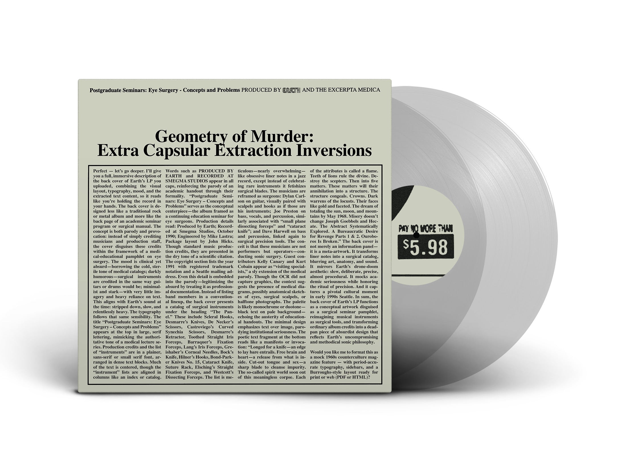 Pre-Order 20/03/26 - Earth x Black Noi$e: Geometry Of Murder - The Extra Capsular Extraction Inversions (Coloured Vinyl 2xLP)
