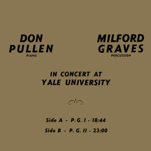 Graves, Milford & Don Pullen: In Concert At Yale University (Vinyl 2xLP)