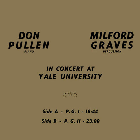 Graves, Milford & Don Pullen: In Concert At Yale University (Vinyl 2xLP)