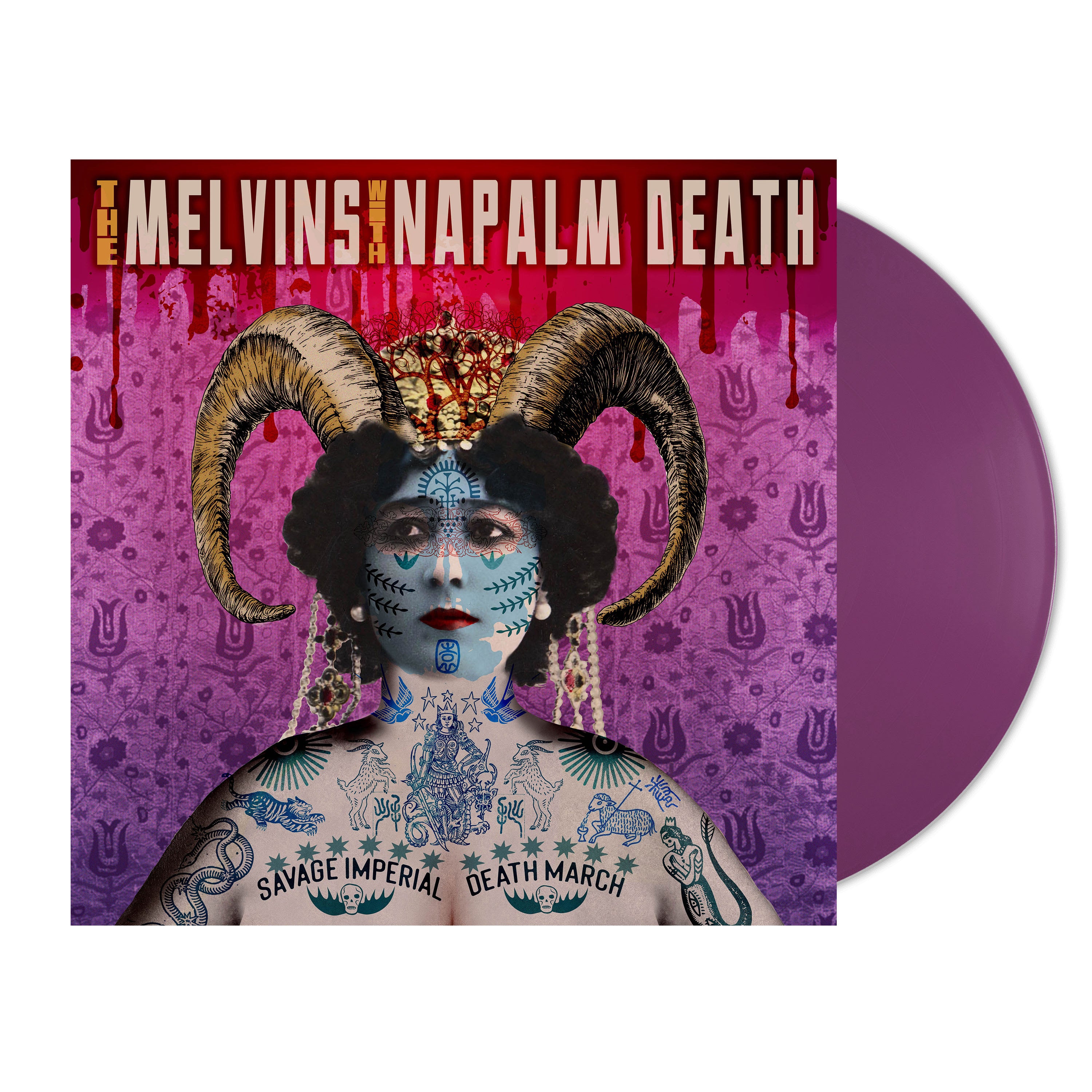 Pre-Order 10/04/26 - Melvins With Napalm Death: Savage Imperial Death March (Coloured Vinyl LP)