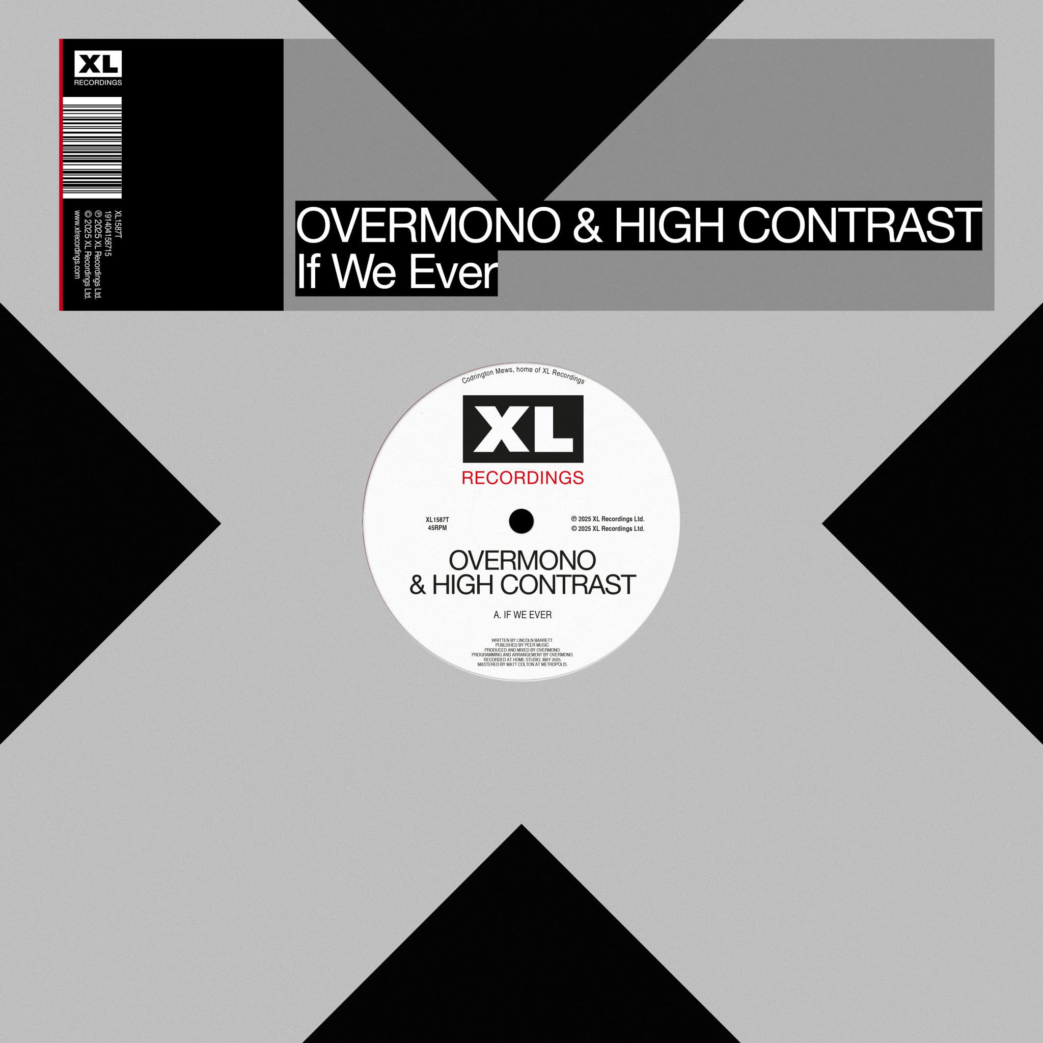 Pre-Order 14/11/25 - Overmono & High Contrast: If We Ever (Vinyl 12")