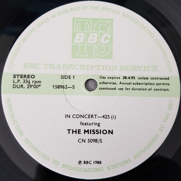 Mission, The: In Concert-425 (Used Vinyl LP)